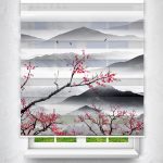Felicityhome - Dağ Doğa Manzara Baskılı Perde -baskılı Zebra Perde