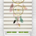 Felicityhome – Kurumuş Yapraklar Ve Yıldızlar Baskılı Zebra Perde