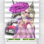 Felicityhome – Elsa Desenli Dijital Baskılı Zebra Perde-çocuk Odası Perdesi