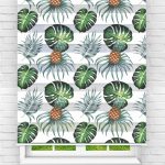 Felicityhome – Ananaslı Dijital Baskılı Zebra Perde-çocuk Odası Perdesi-zebra Stor Perde