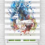 Felicityhome – Geyik Dijital Baskılı Zebra Perde-genç Odası Perdesi-zebra Stor Perde