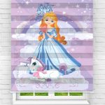 Felicityhome – Masaldaki Kız Dijital Baskılı Zebra Perde-çocuk Odası Perdesi-zebra Stor Perde